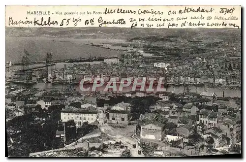 Cartes postales Marseille Vue generale sur les Ports