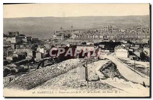 Cartes postales Marseille Panorama pris de ND de la Garde cote Nord