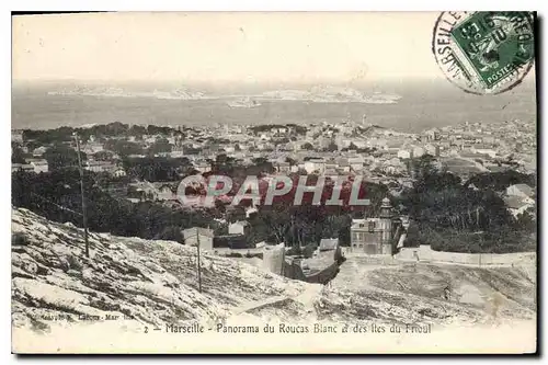 Cartes postales Marseille Panorama du Roucas Blanc et des Iles du Frioul