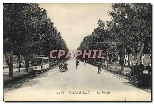 Ansichtskarte AK Marseille Le Prado Tramway