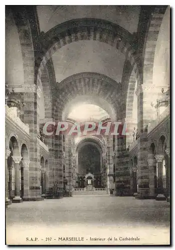 Cartes postales Marseille Interieur de la Cathedrale