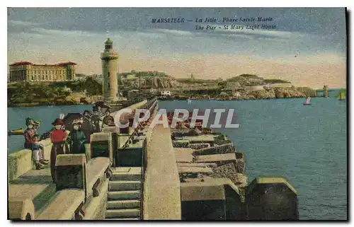 Ansichtskarte AK Marseille La Jetee Phare Sainte Marie