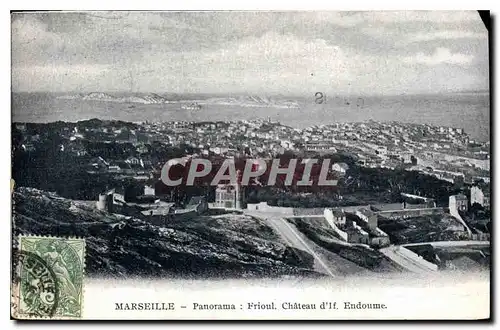 Cartes postales Marseille Panorama Frioul Chateau d'If Endoume