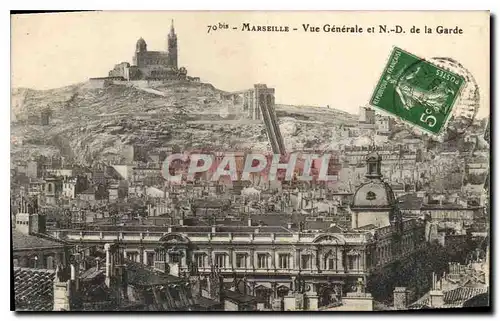 Cartes postales Marseille Vue Generale et ND de la Garde