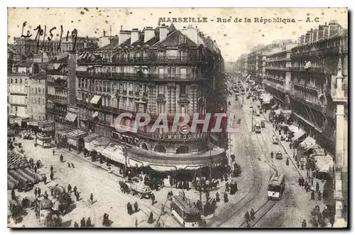 Cartes postales Marseille Rue de la Republique