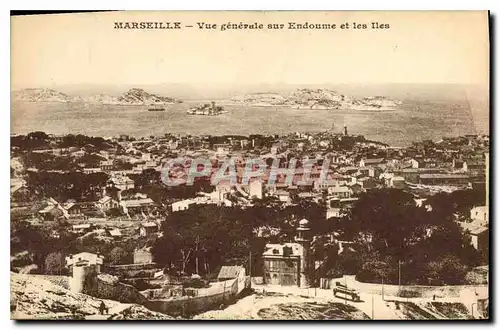 Ansichtskarte AK Marseille Vue generale sur Endoume et les Iles