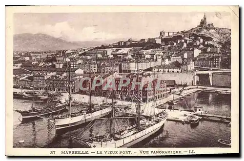 Cartes postales Marseille Le Vieux Port Vue Panoramique