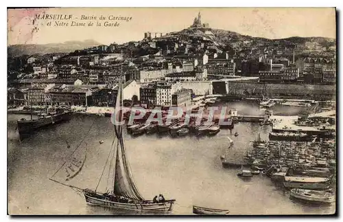 Cartes postales Marseille Bassin du Carcinage et Notre Dame de la Garde