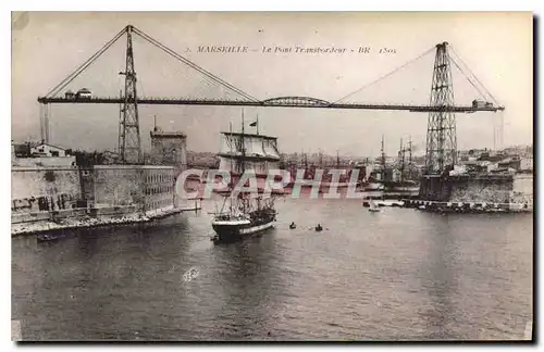 Cartes postales Marseille Le Pont Transbordeur Bateau Voilier