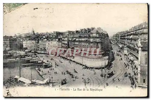 Cartes postales Marseille La Rue de la Republique