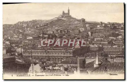 Cartes postales Marseille Panorama vu a vol d'oiseau