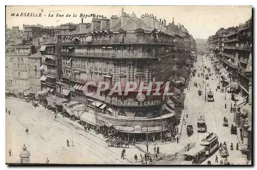 Cartes postales Marseille La Rue de la Republique