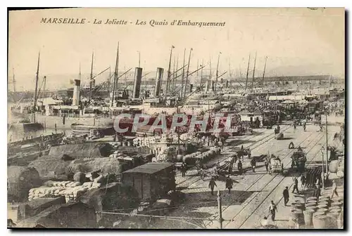 Ansichtskarte AK Marseille La Joliette Les Quais d'Embarquement