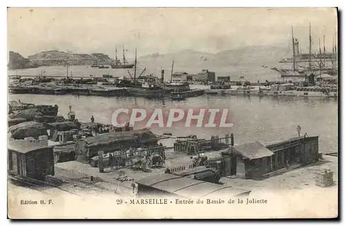 Cartes postales Marseille Entree du Bassin de la Joliette