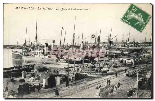 Ansichtskarte AK Marseille La Joliette Le Quai d'Embarquement