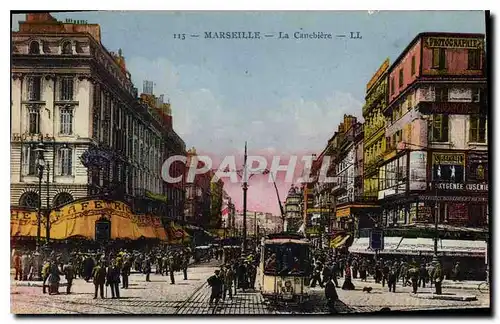 Cartes postales Marseille La Canebiere