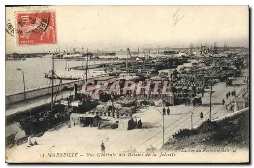 Ansichtskarte AK Marseille Vue Generale des Bassins de la Joliette