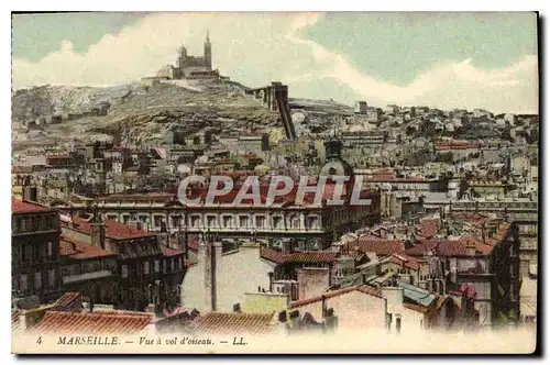 Cartes postales Marseille Vue a vol d'oiseau