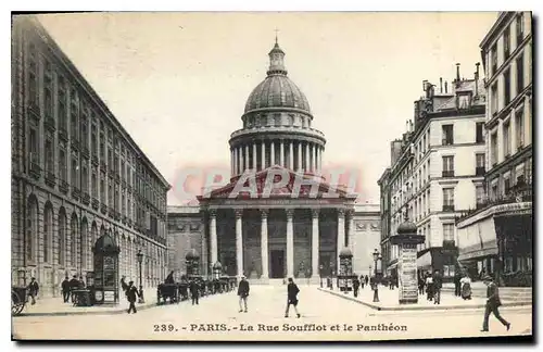 Cartes postales Paris La Rue Soufflot et le Pantheon