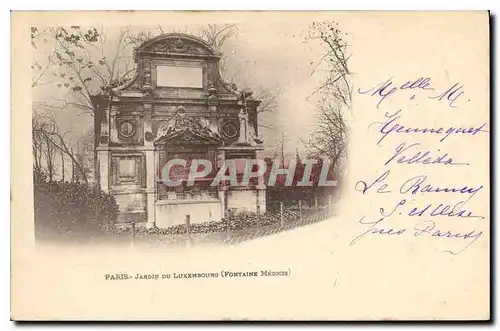 Cartes postales Paris Jardin du Luxembourg Fontaine Medicis