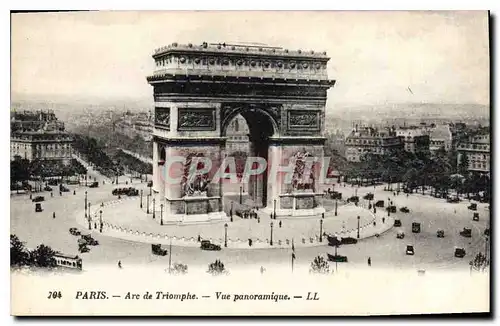 Cartes postales Paris Arc de Triomphe Vue panoramique