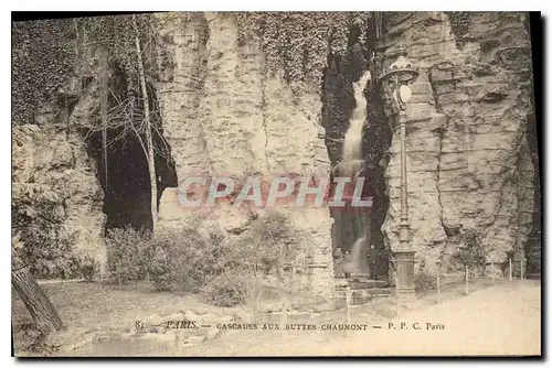 Cartes postales Paris Cascades Aux Buttes Chaumont