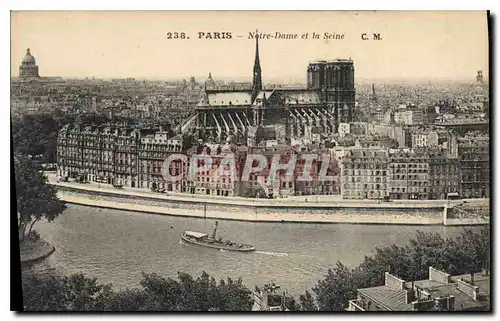 Cartes postales Paris Notre Dame et la Seine