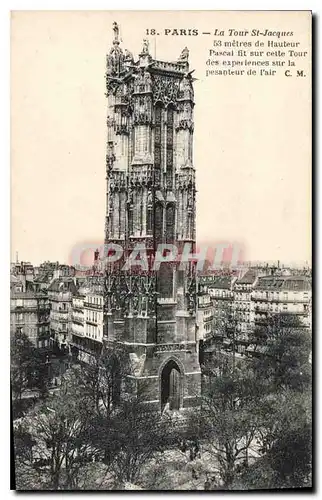 Cartes postales Paris La Tour St Jacques