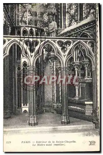 Ansichtskarte AK Paris Interieur de la Sainte Chapelle Le Maitre autel escalier