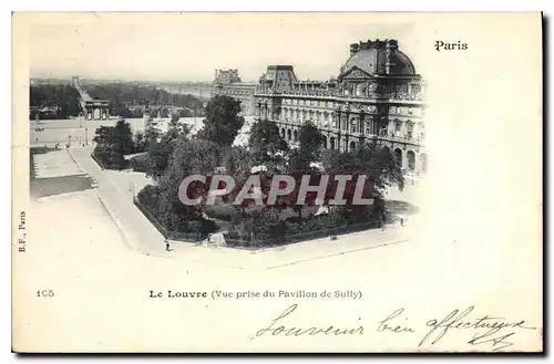 Ansichtskarte AK Paris Le Louvre Vue prise du Pavillon de Sully