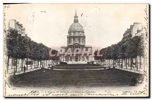 Cartes postales Paris L'Avenue de Breteuil et l'Hotel des Invalides