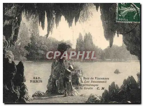 Cartes postales Paris Bois de Vincennes Lac Daumesnil Vue pittoresque de la Grotte