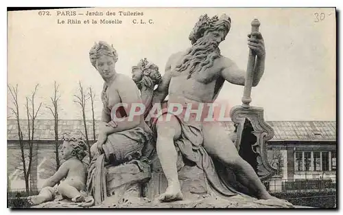 Cartes postales Paris Jardin des Tuileries Le Rhin et la Moselle