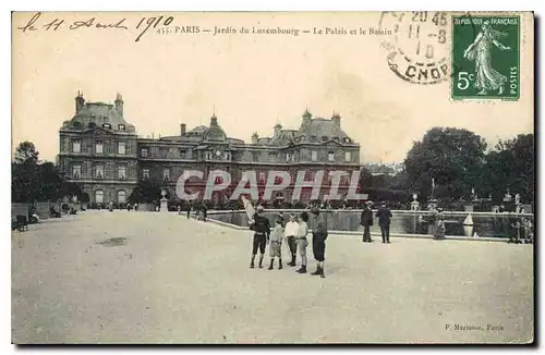 Ansichtskarte AK Paris Jardin du Luxembourg Le Palais et le Bassin