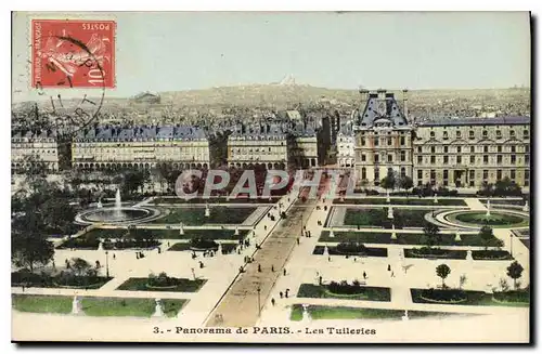 Cartes postales Panorama de Paris Les Tuilleries