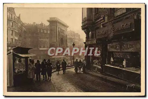 Cartes postales Paris La Porte Saint Martin vue de la Rue de la Lune Brioches Soleil