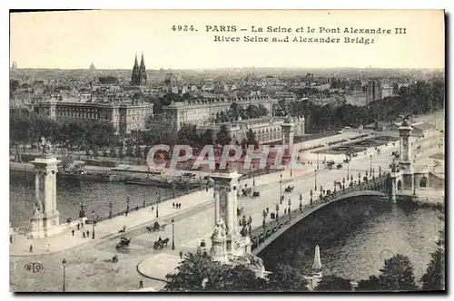 Ansichtskarte AK Paris La Seine et le Pont Alexandre III