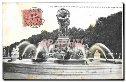 Ansichtskarte AK Paris Fontaine Carpeaux dans le Parc du Luxembourg