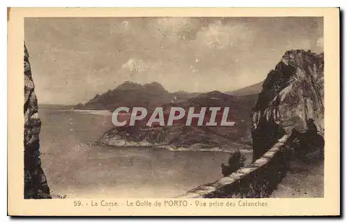 Cartes postales La Corse Le Golfe de Porto Vue prise des Calanches