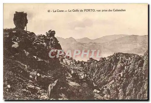 Cartes postales La Corse Le Golfe de Porto vue prise des Calanches