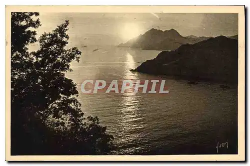 Cartes postales La Douce France Porto Corse Coucher de soleil sur le Golfe du Porto