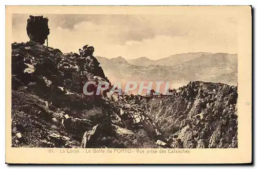 Cartes postales La Corse Le Golfe de Porto Vue prise des Calanches