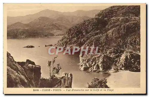 Ansichtskarte AK Corse Porto Vue d'ensemble sur le Golfe et la Plage