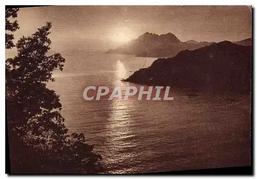 Cartes postales La douce France La Corse Ile de Beaute Porto Coucher de soleil sur le Golfe de Porto