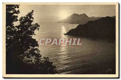 Cartes postales La douce France La Corse Ile de Beaute Porto Coucher de soleil sur le Golfe de Porto