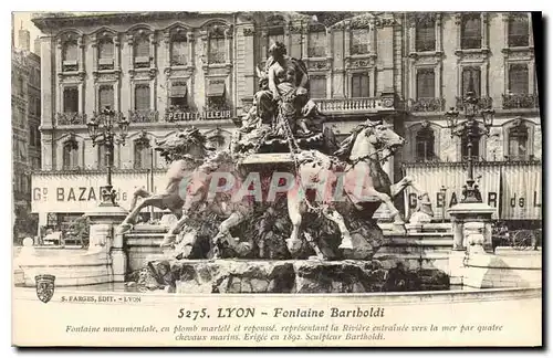 Cartes postales Lyon Fontaine Bartholdi
