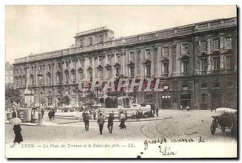 Ansichtskarte AK Lyon La Place des Terraux et le Palais des Arts