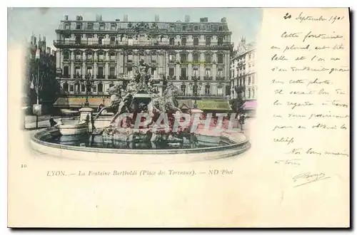 Cartes postales Lyon La Fontaine Bartholdi (Place des Terreaux)