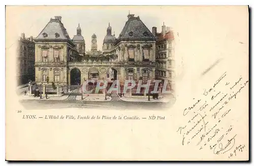 Cartes postales Lyon Hotel de Ville Facade de la Place de la Comedie