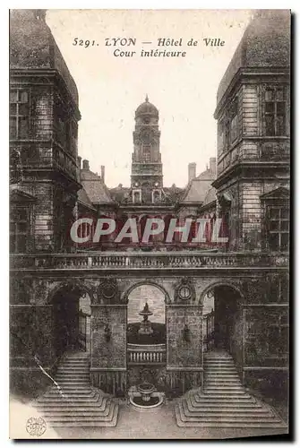 Cartes postales Lyon Hotel de Ville Cour Interieur